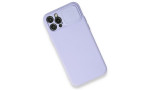 Newface iPhone 12 Pro Kılıf Color Lens Silikon - Mor