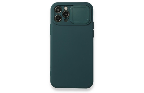 Newface iPhone 12 Pro Kılıf Color Lens Silikon - Yeşil