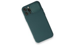 Newface iPhone 12 Pro Kılıf Color Lens Silikon - Yeşil