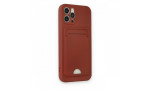 Newface iPhone 12 Pro Kılıf Kelvin Kartvizitli Silikon - Bordo