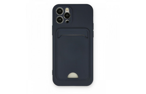 Newface iPhone 12 Pro Kılıf Kelvin Kartvizitli Silikon - Lacivert