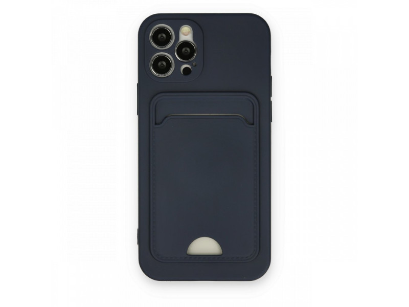 Newface iPhone 12 Pro Kılıf Kelvin Kartvizitli Silikon - Lacivert