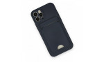 Newface iPhone 12 Pro Kılıf Kelvin Kartvizitli Silikon - Lacivert