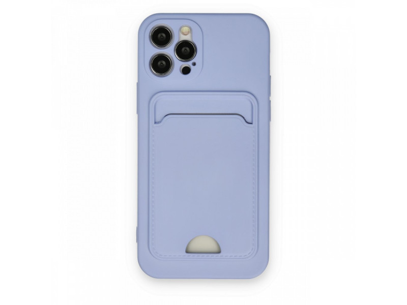 Newface iPhone 12 Pro Kılıf Kelvin Kartvizitli Silikon - Lila