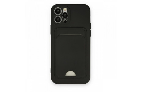 Newface iPhone 12 Pro Kılıf Kelvin Kartvizitli Silikon - Siyah