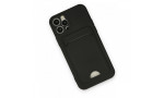 Newface iPhone 12 Pro Kılıf Kelvin Kartvizitli Silikon - Siyah