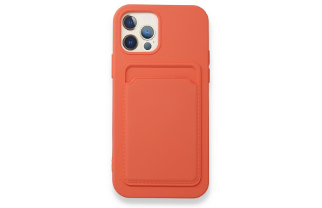 Newface iPhone 12 Pro Kılıf Kelvin Kartvizitli Silikon - Turuncu