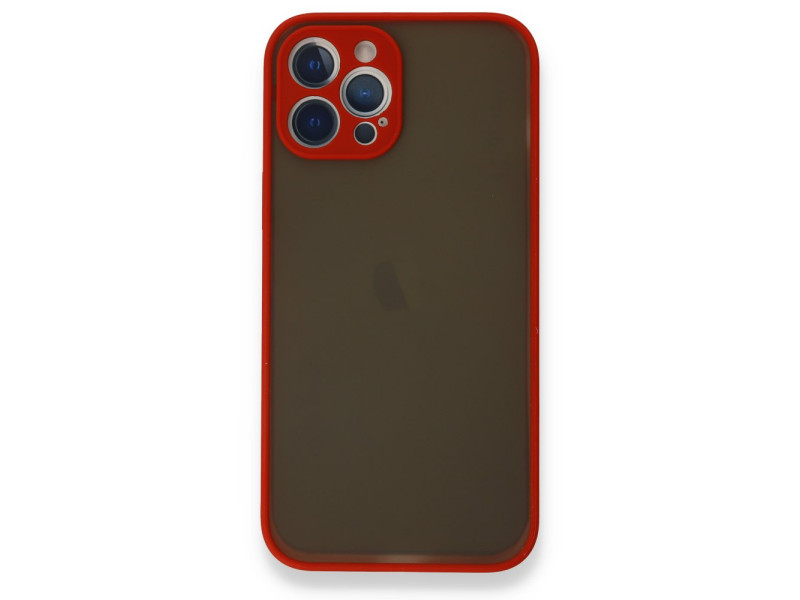 Newface iPhone 12 Pro Kılıf Montreal Silikon Kapak - Kırmızı