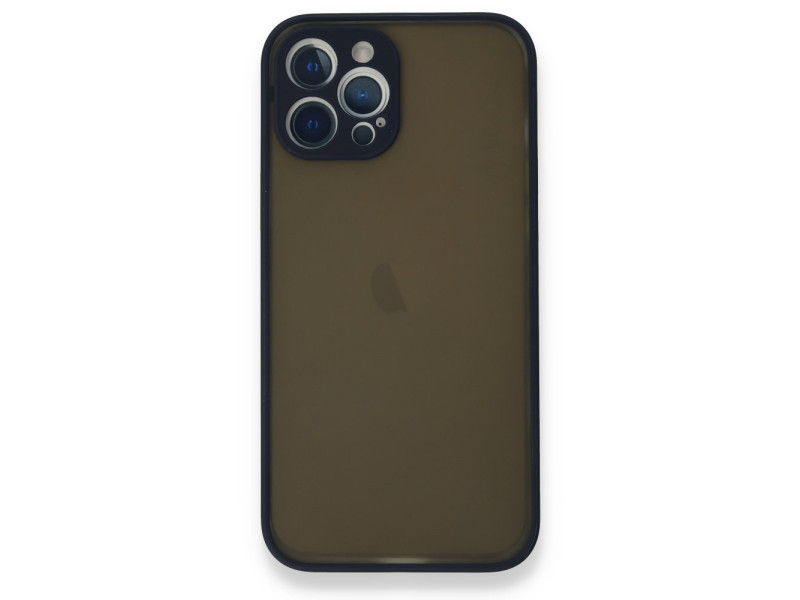 Newface iPhone 12 Pro Kılıf Montreal Silikon Kapak - Lacivert