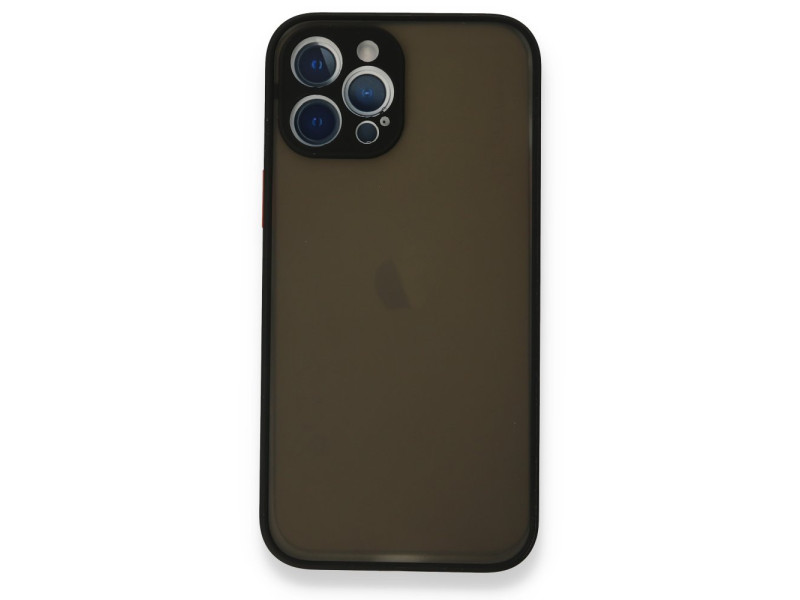 Newface iPhone 12 Pro Kılıf Montreal Silikon Kapak - Siyah