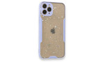 Newface iPhone 12 Pro Kılıf Platin Simli Silikon - Lila