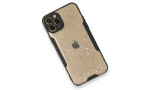 Newface iPhone 12 Pro Kılıf Platin Simli Silikon - Siyah