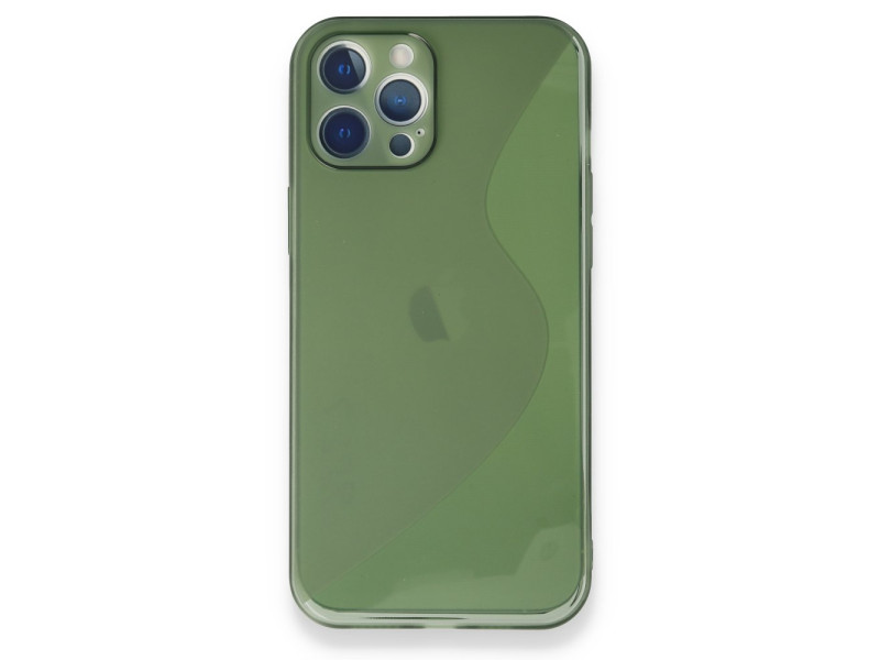 Newface iPhone 12 Pro Kılıf S Silikon - Yeşil