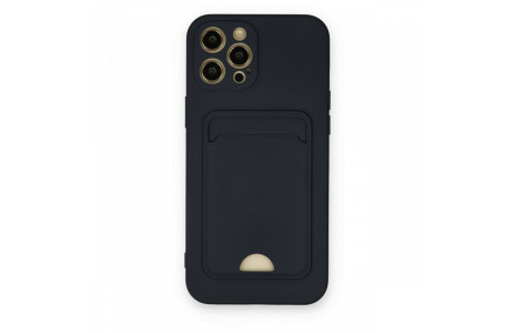 Newface iPhone 12 Pro Max Kılıf Kelvin Kartvizitli Silikon - Lacivert
