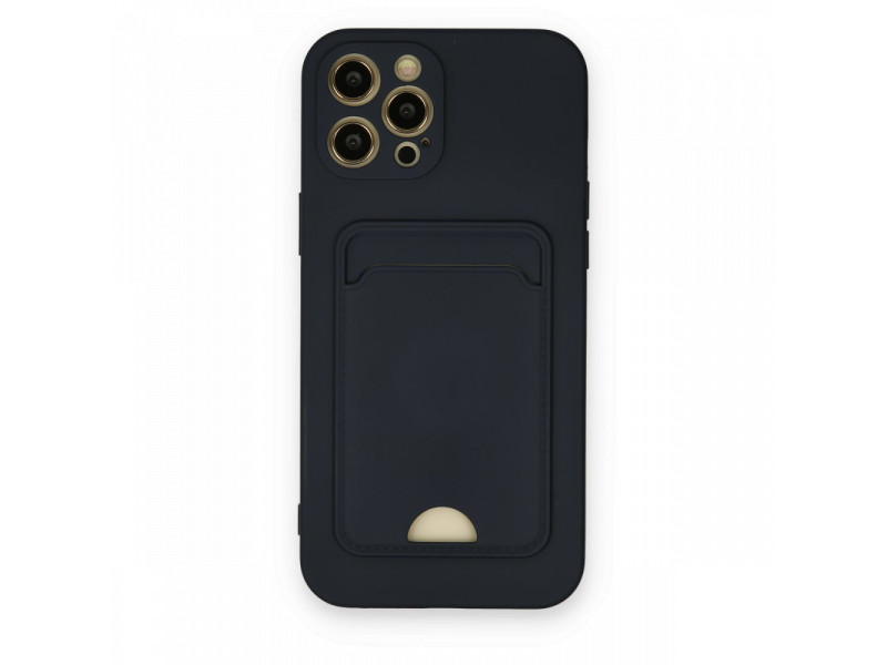 Newface iPhone 12 Pro Max Kılıf Kelvin Kartvizitli Silikon - Lacivert