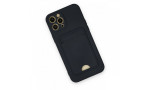 Newface iPhone 12 Pro Max Kılıf Kelvin Kartvizitli Silikon - Lacivert