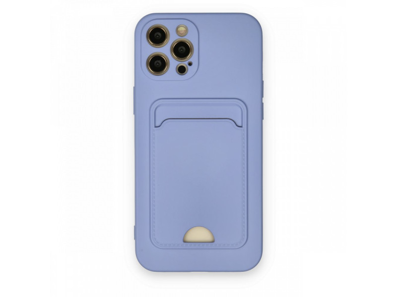 Newface iPhone 12 Pro Max Kılıf Kelvin Kartvizitli Silikon - Lila