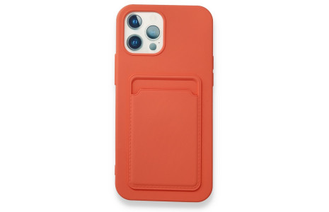 Newface iPhone 12 Pro Max Kılıf Kelvin Kartvizitli Silikon - Turuncu