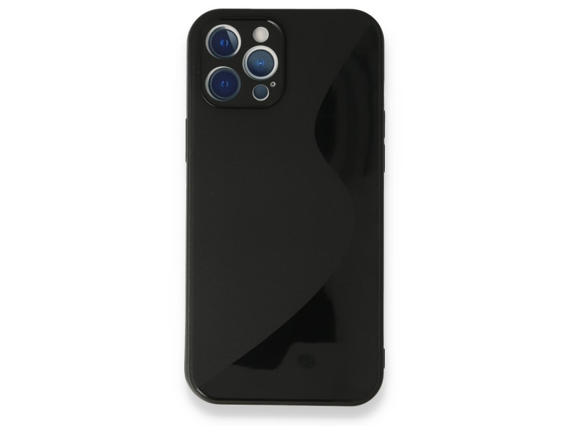 Newface iPhone 12 Pro Max Kılıf S Silikon - Siyah