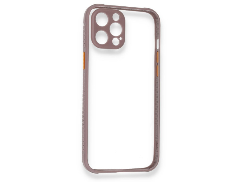 Newface iPhone 12 Kılıf Miami Şeffaf Silikon - Açık Mor