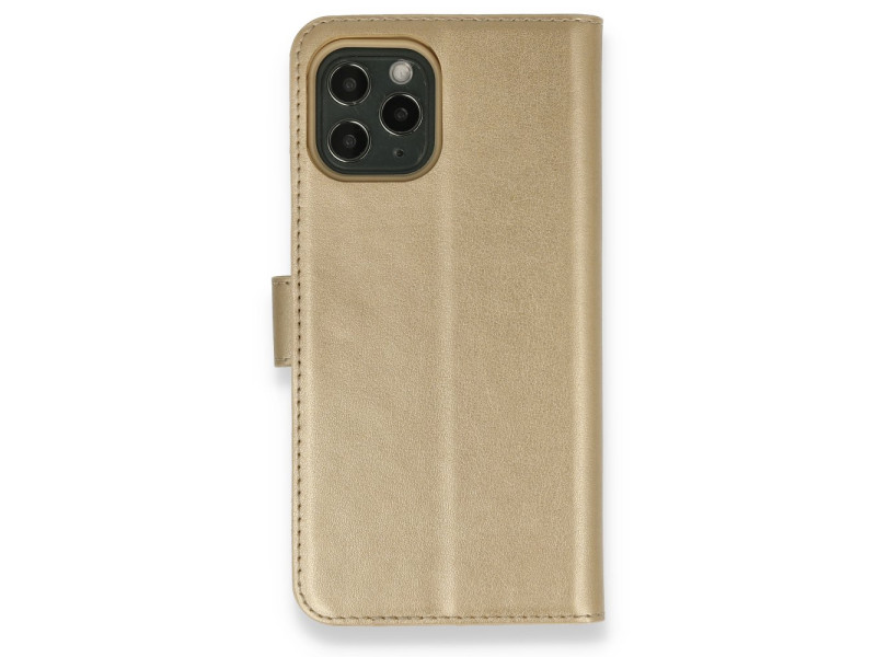 Newface iPhone 12 Kılıf Trend S Plus Kapaklı Kılıf - Gold