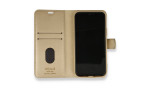 Newface iPhone 12 Kılıf Trend S Plus Kapaklı Kılıf - Gold