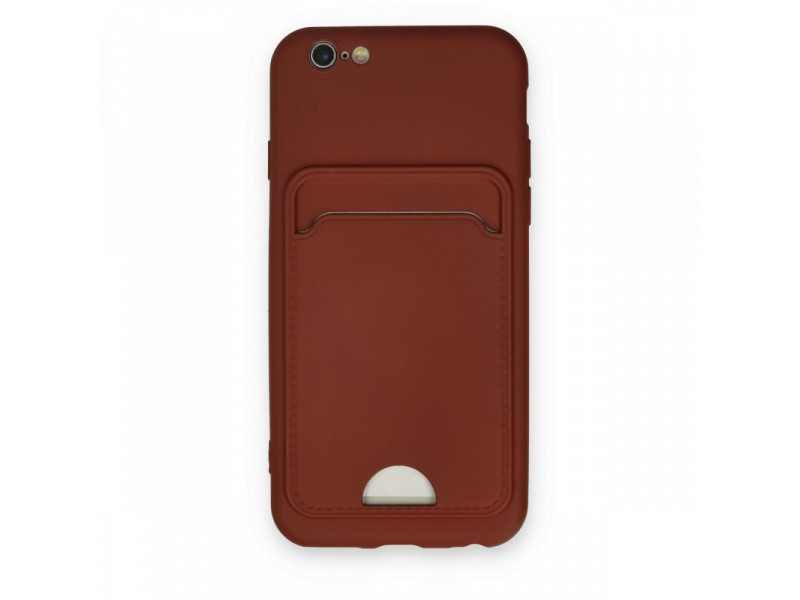 Newface iPhone 6 Kılıf Kelvin Kartvizitli Silikon - Bordo