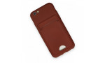 Newface iPhone 6 Kılıf Kelvin Kartvizitli Silikon - Bordo
