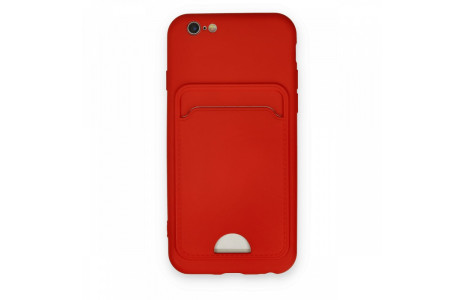 Newface iPhone 6 Kılıf Kelvin Kartvizitli Silikon - Kırmızı