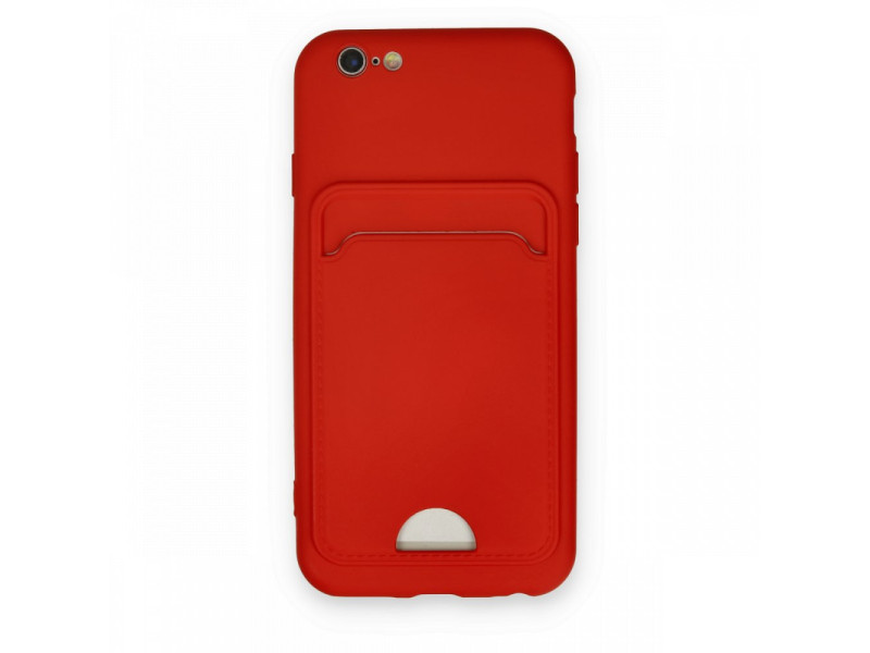 Newface iPhone 6 Kılıf Kelvin Kartvizitli Silikon - Kırmızı