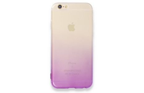 Newface iPhone 6 Kılıf Lüx Çift Renkli Silikon - Mor