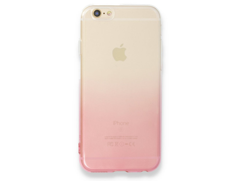 Newface iPhone 6 Kılıf Lüx Çift Renkli Silikon - Pembe