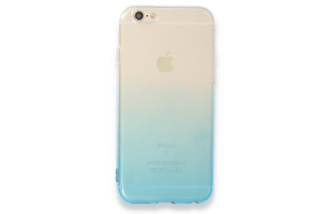 Newface iPhone 6 Kılıf Lüx Çift Renkli Silikon - Turkuaz