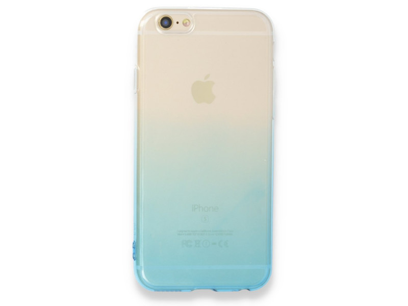 Newface iPhone 6 Kılıf Lüx Çift Renkli Silikon - Turkuaz