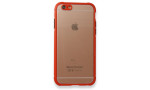 Newface iPhone 6 Kılıf Miami Şeffaf Silikon - Kırmızı