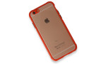 Newface iPhone 6 Kılıf Miami Şeffaf Silikon - Kırmızı