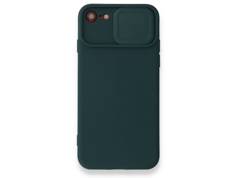 Newface iPhone 7 Kılıf Color Lens Silikon - Yeşil