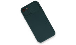 Newface iPhone 7 Kılıf Color Lens Silikon - Yeşil