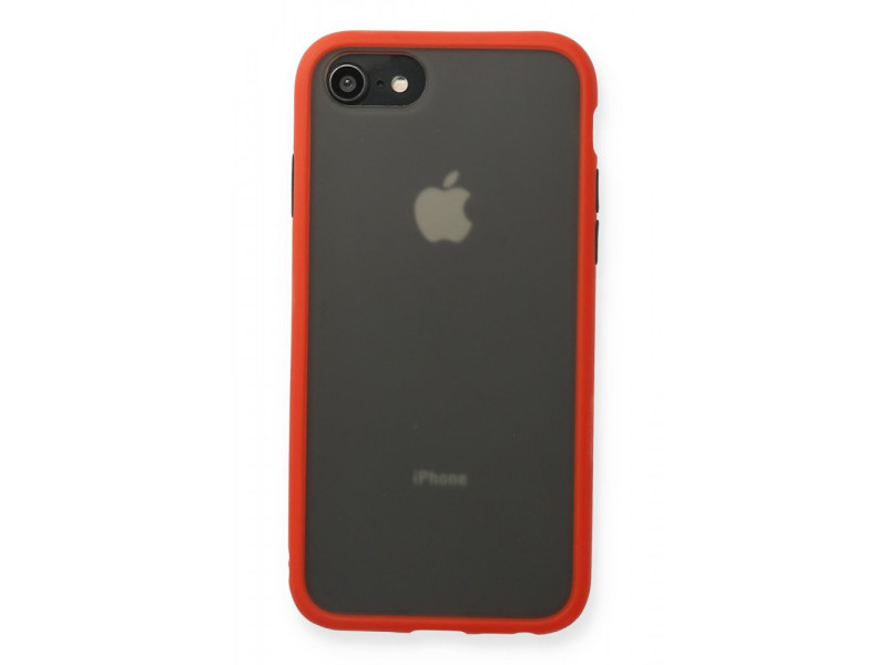 Newface iPhone SE 2020 Kılıf Montreal Silikon Kapak - Kırmızı