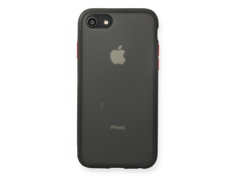 Newface iPhone SE 2020 Kılıf Montreal Silikon Kapak - Siyah
