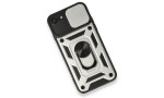 Newface iPhone 7 Kılıf Pars Lens Yüzüklü Silikon - Gümüş
