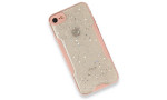 Newface iPhone SE 2020 Kılıf Platin Simli Silikon - Pembe