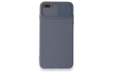 Newface iPhone 7 Plus Kılıf Color Lens Silikon - Gri
