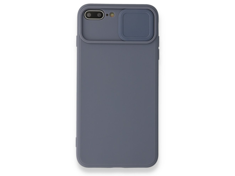 Newface iPhone 7 Plus Kılıf Color Lens Silikon - Gri