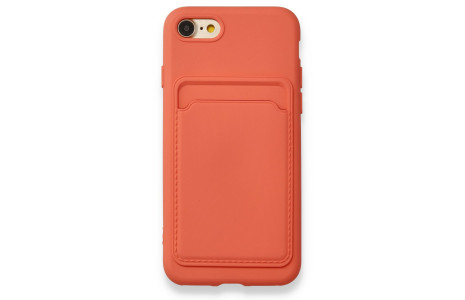 Newface iPhone 8 Kılıf Kelvin Kartvizitli Silikon - Turuncu