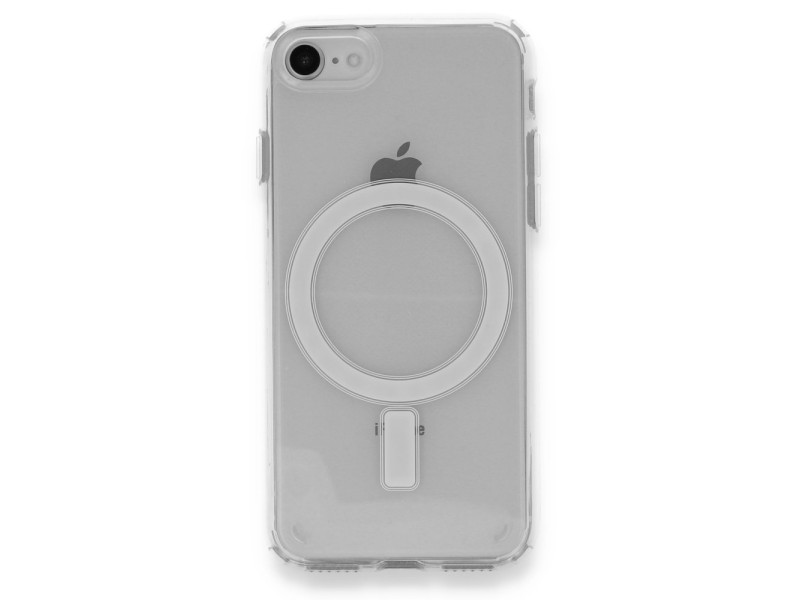 Newface iPhone SE 2020 Kılıf Magneticsafe Şeffaf Silikon - Şeffaf