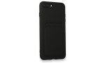 Newface iPhone 8 Plus Kılıf Kelvin Kartvizitli Silikon - Siyah