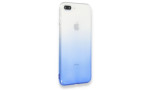 Newface iPhone 7 Plus Kılıf Lüx Çift Renkli Silikon - Mavi