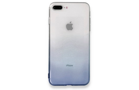 Newface iPhone 7 Plus Kılıf Lüx Çift Renkli Silikon - Siyah