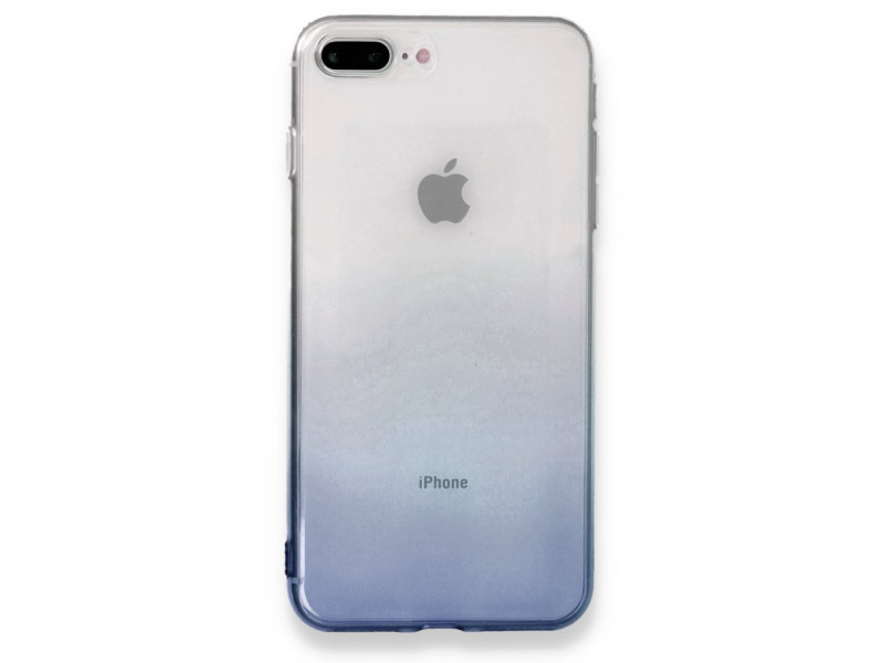 Newface iPhone 7 Plus Kılıf Lüx Çift Renkli Silikon - Siyah